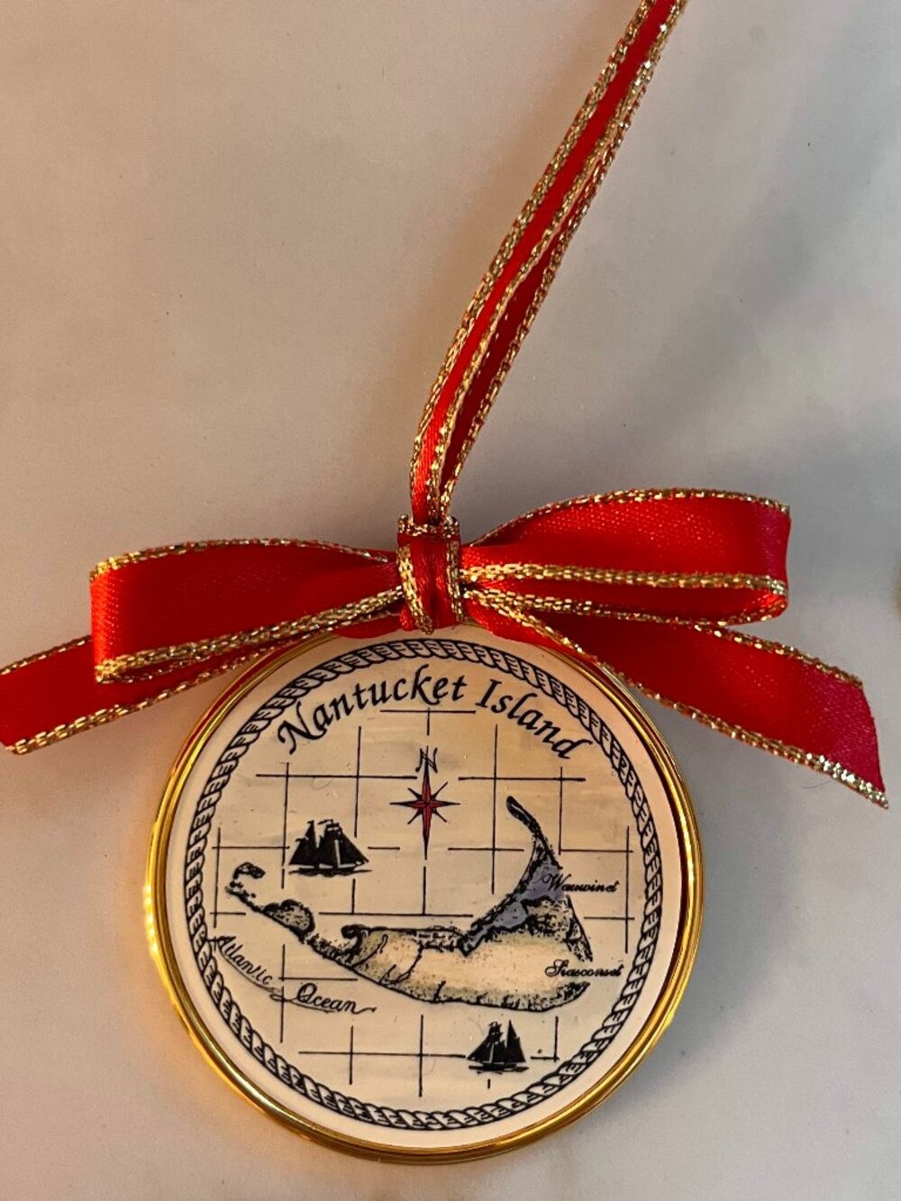 Nantucket Island Christmas Ornament